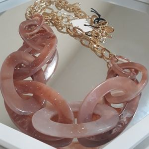 Ann Taylor Factory lucite link necklace
